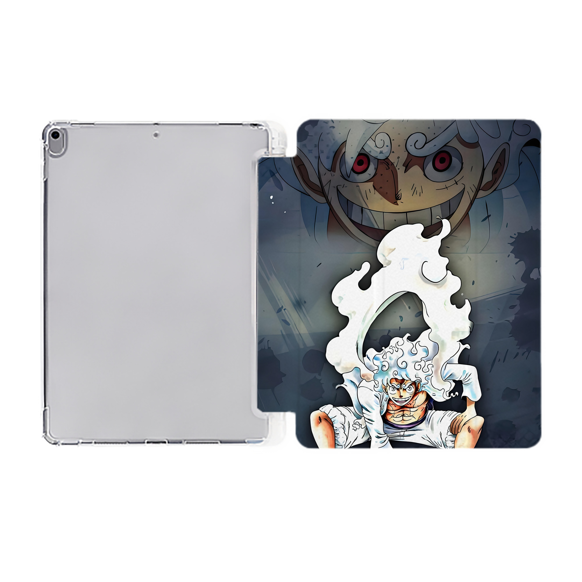 ワンピース ONE PIECE IPad ケース ペン収納付き 三つ折りスタンド PUレザー×シリコン 対応機種9.5/10.5/10.9インチ